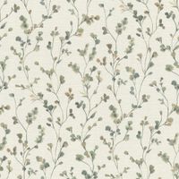 TAPETA DEKORACYJNA WZÓR ROŚLINNY DROBNE LIŚCIE GAŁĄZKI WINYL NA FLIZELINIE