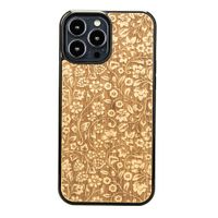 drewniane etui na iphone 13 pro max kwiaty polne aniegre