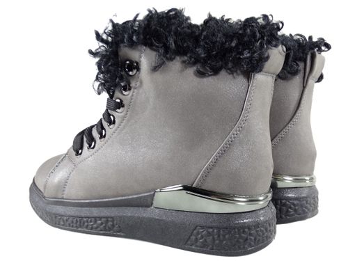 Szare botki damskie snakersy gruba podeszwa 39 na Arena.pl