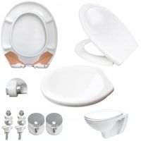 Deska sedesowa wolnoopadająca WC twardy duroplast uniwersalna wypinana PREM