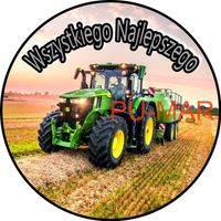 Opłatek na tort Urodziny Ciągnik Rolniczy John Deere Zetor Fendt Ursus