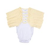 Body dziecięce z długim rękawem do sublimacji - żółte rękawy XL