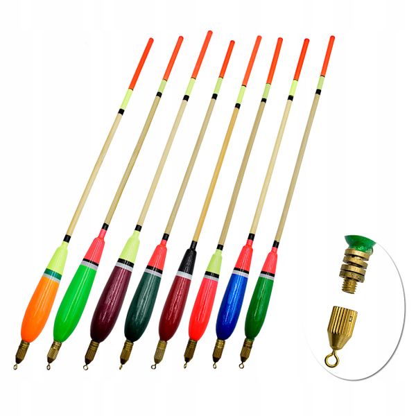 ZESTAW SPŁAWIKÓW WAGGLER Z REG. DOCIĄŻENIEM 8 szt zdjęcie 1