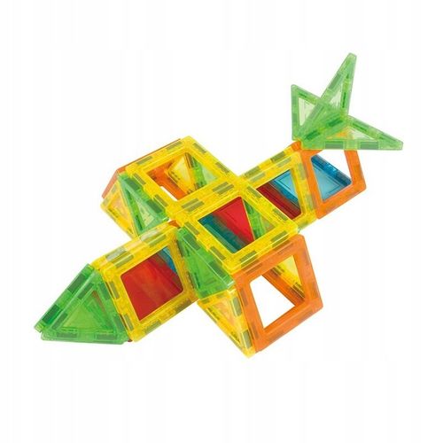 KLOCKI MAGNETYCZNE 3D budynki pojazdy podwozie ZESTAW Magnetic Tiles 80 el. na Arena.pl
