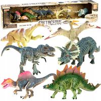Zestaw Dinozaurów malowane Figurki DINOZAURY różne rodzaje 6 sztuk ZA2051