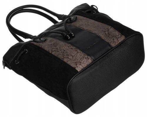 torba damska ze skóry ekologicznej z motywem skóry węża - david jones na Arena.pl