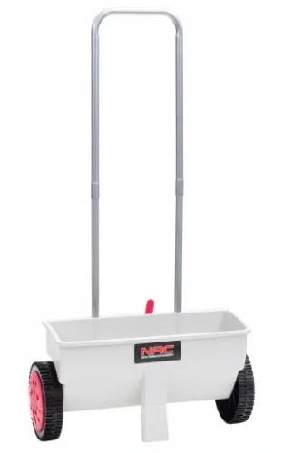 Siewnik NAC Rozsiewacz trawy nawozu soli piasku 45cm 12L na kołach S12-K na Arena.pl