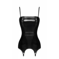gorset f381 dominae venom pvc corset-belt m noir handmade