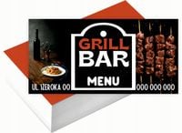Wizytówki firmowe 200 szt WIELE WZORÓW do wyboru GRILL BAR