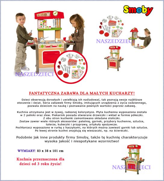 SMOBY 24028 Duża kuchnia Nature dla dzieci zdjęcie 3