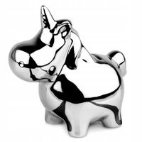 Skarbonka ceramiczna srebrna lustrzana 18x10,5 cm /Vilde