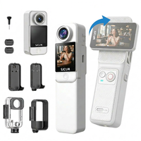 mini kamera sportowa sjcam c400 obracany ekran zdalne ster wifi white 4k 7h
