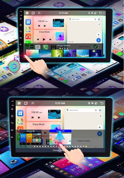 Radio samochodowe 2DIN MULTIMEDIALNE 9 cali ANDROID 13 kamera BT zdjęcie 4