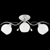 Sufitowa lampa sypialniana 8758/3 8C szklana chrom