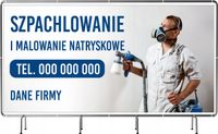BANER REKLAMOWY 130x80 cm duży wybór SZPACHLOWANIE MALOWANIE NATRYSKOWE