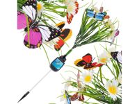 Lampa solarna ogrodowa lampka kwitnąca łąka dekoracyjna biała łąka