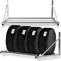 POKROWCE NA KOŁA 13-16 CALI + WIESZAK STOJAK REGAŁ NA ŚCIANĘ DO GARAŻU