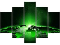 105CM 150CM OBRAZ 5 ELEM LIMONKOWY ŚWIAT DRUK