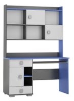 Biurko młodzieżowe z nadstawką meble dla dzieci regał szuflady BLUE Y15