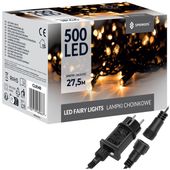 Lampki choinkowe 500 led biały ciepły 27,5 m 8 funkcji świecenia, oświetlenie świąteczne IP44