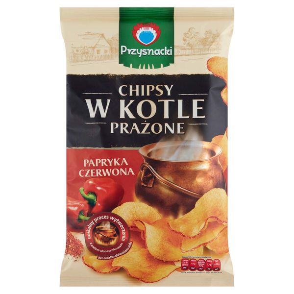 Przysnacki Chipsy w kotle prażone papryka czerwona 125 g zdjęcie 1