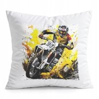 PODUSZKA BIAŁA PREZENT - MOTOR MOTOCYKL MOTOCROSS