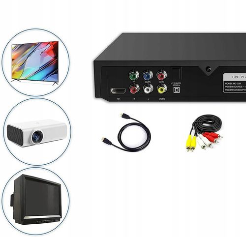 DVD EVD CD ODTWARZACZ HD1080P HDMI/AV/USB PODWÓJNE GNIAZDO MIKROFONU na Arena.pl