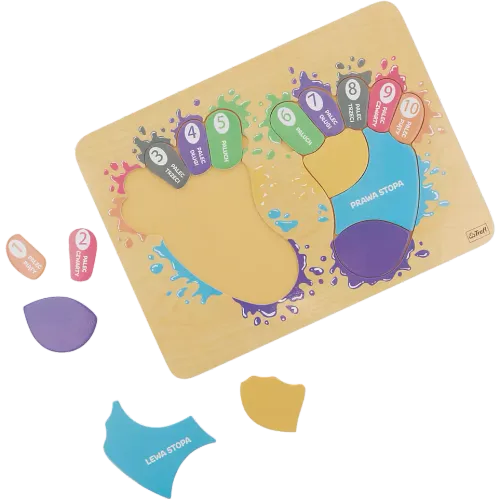 Puzzle drewniane 16 elementów. Tup Tup Stópki na Arena.pl