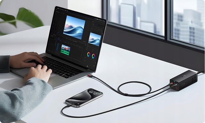 Baseus kabel Cafule Charging Cable USB-C to USB-C 100W 1m 2pcs zdjęcie 6