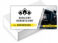 Wizytówki firmowe reklamowe 200 szt różne wzory BUDUJEMY REMONTUJEMY