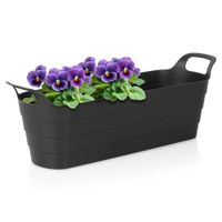 Doniczka Podłużna Ogrodowa Czarna Skrzynka na Rośliny Kwiatki Zioła Warzywa