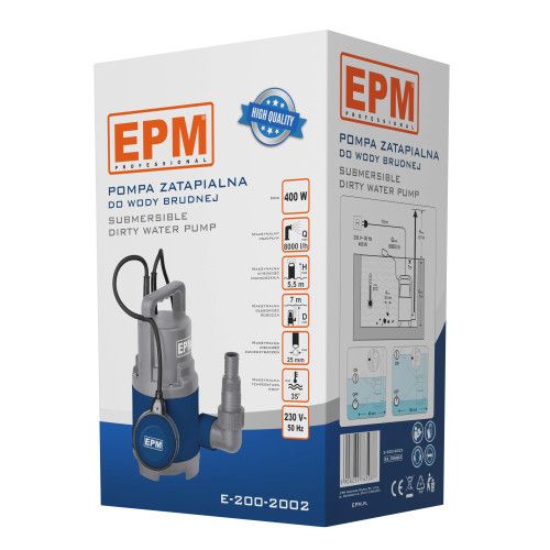 pompa do brudnej wody 400w - e-200-2002 zdjęcie 4