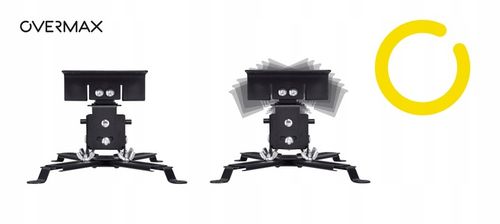 UCHWYT WIESZAK do projektora Sufitowy Ścienny CZARNY OVERMAX 2w1 na Arena.pl