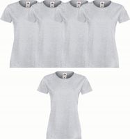 KOSZULKI DAMSKIE BAWEŁNIANE ROZMIAR XXL SZARE 5 SZTUK