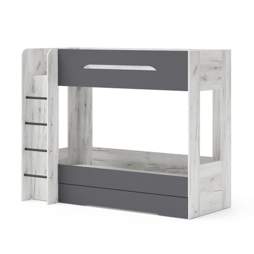 Antresola łóżko piętrowe Samoa craft biały / grafit na Arena.pl