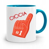 Kubek Błękitny Prezent Dla Cioci Ciocia #1 Z Nadrukiem Ze Zdjęciem