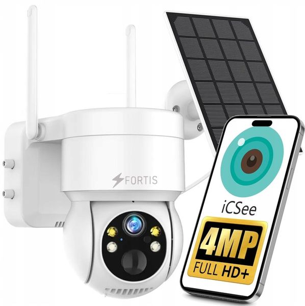 KAMERA SOLARNA ZEWNĘTRZNA OBROTOWA IP WIFI 4MPX FULL HD+ DO MONITORINGU zdjęcie 1