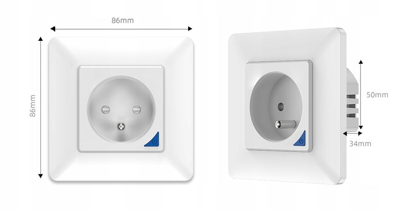Inteligentne gniazdo z pomiarem prądu ZigBee TUYA PSMART białe zdjęcie 4