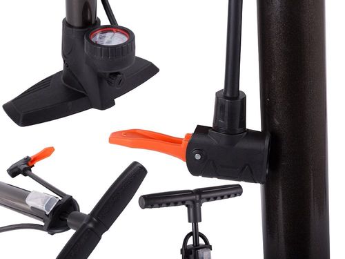 POMPKA PODŁOGOWA STOJĄCA AKCESORIA TURYSTYCZNE POMPOWANIE KÓŁ AUT ROWERÓW na Arena.pl