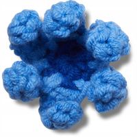 Crocs Przypinka Ozdoba Pin Charms Jibbitz Do Butów Blue Crochet Flower