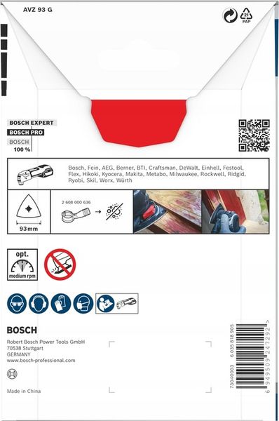 BOSCH Tarcza szlifierska PRO AVZ 93 G do Multitool STARLOCK oryginalna zdjęcie 10