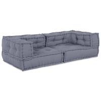 Modułowa sofa 3 pcs Szary 140 x 70 x 36 cm tkanina