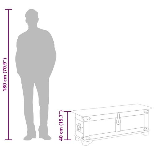 Skrzynia z surowego drewna mango na Arena.pl