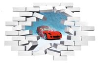 Naklejka samoprzylepna 3D dziura samochód auto