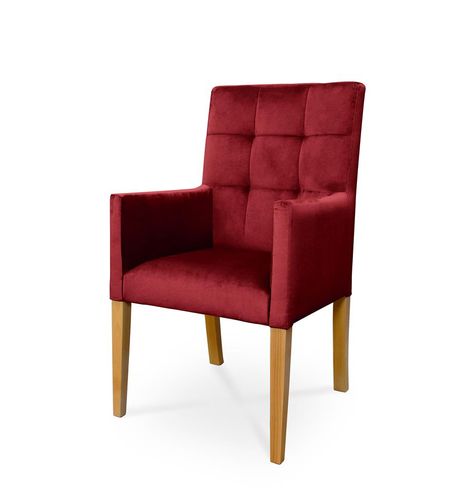 Fotel CAROL / czerwony / noga dąb / R61 na Arena.pl