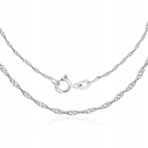 Łańcuszek srebro pr. 925 Naszyjnik Damski Srebrny SINGAPUR 50 cm x 2 mm na Arena.pl