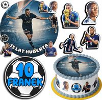 ZESTAW OPŁATEK NA TORT 20CM + 17 POSTACI - MBAPPE + IMIĘ 15CM 18CM