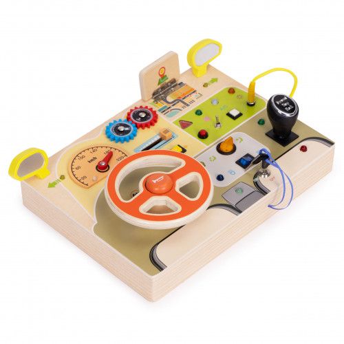 TABLICA MANIPULACYJNA LED DREWNIANA DLA DZIECI OD 3 LAT na Arena.pl