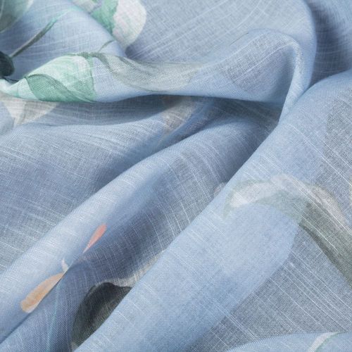 Zasłona gotowa na przelotkach FLORA 140x250 niebieska w kwiaty na Arena.pl