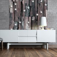 Fototapeta - Gwiazdki na drewnie   50x1000